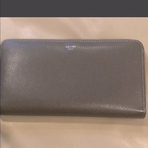 Celine TAUPE WALLET… yellow interior good condition